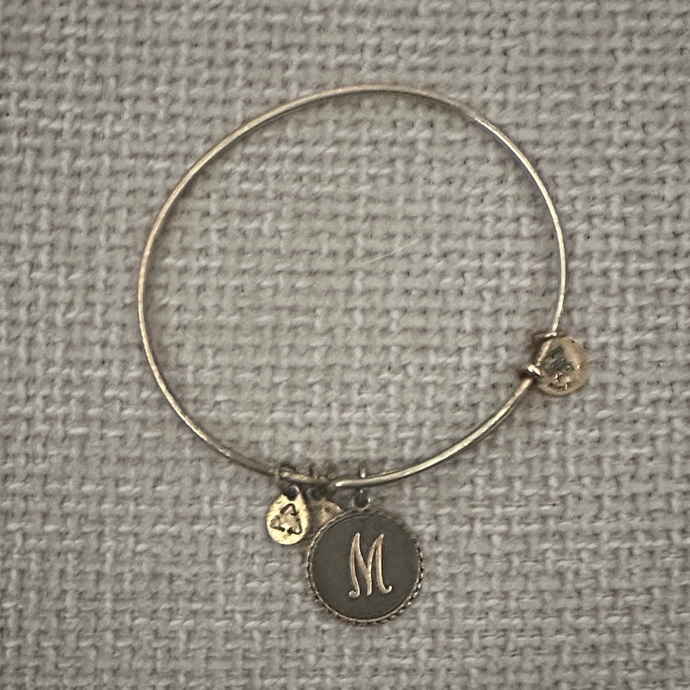 M initial bracelet